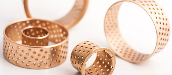 WB702 WB700 CuSn8 CuSn6.5 Wrapped Bronze Bushings With Holes