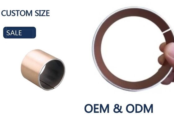 250N/mm² Self Lubricating Red PTFE Metal Polymer Bearings