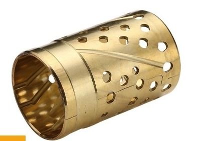 High Load Capacity CuZn32 Bronze Sleeve Bushings With Lubricating